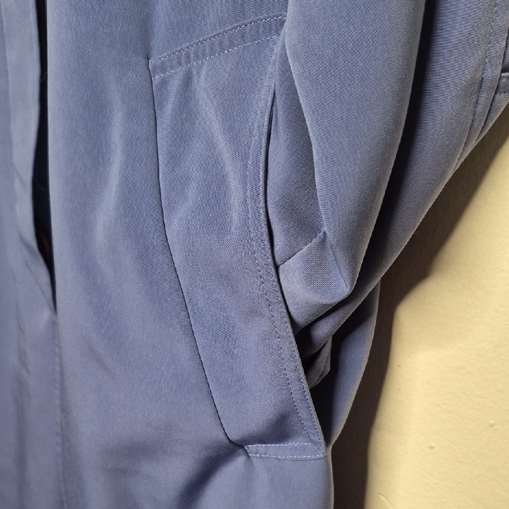 Dusty Blue Lightweight Trench Coat - Picture 4 of 14